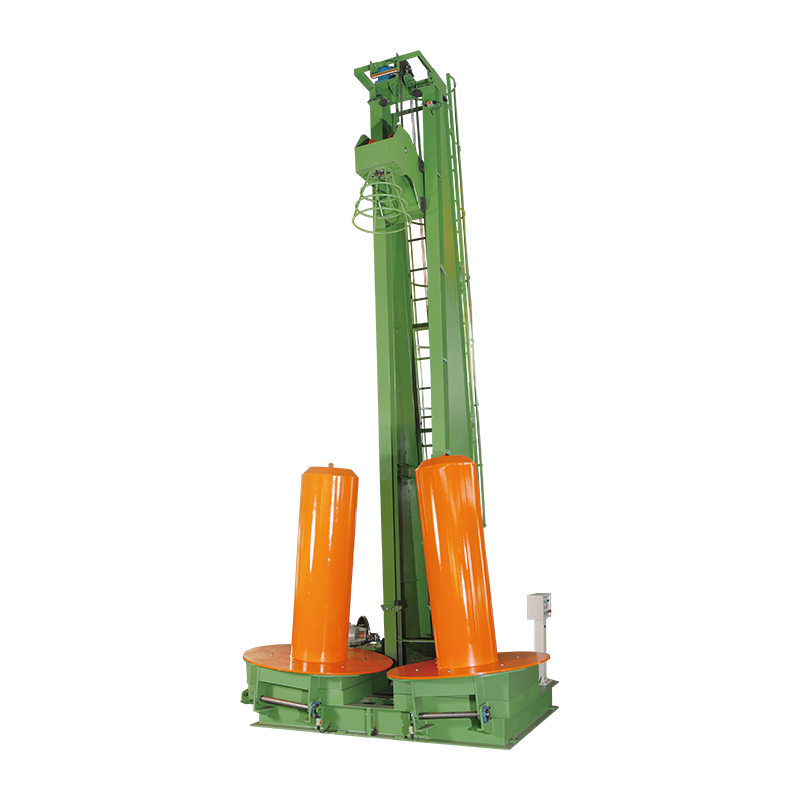 Overhead Pay-Off Tower with Tilting Load Tables